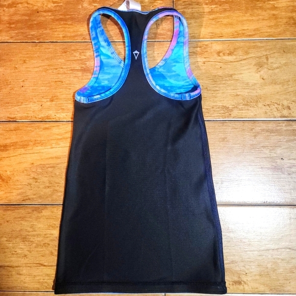 Ivivva Lululemon Tank Reversible Black Blue Pink Psychedelic Keep Ur Cool Size 6 - Picture 4 of 9